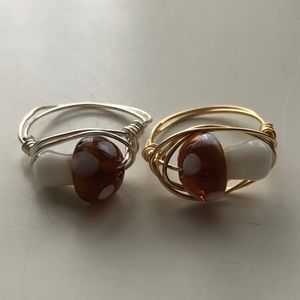 🍄mushroom rings!!